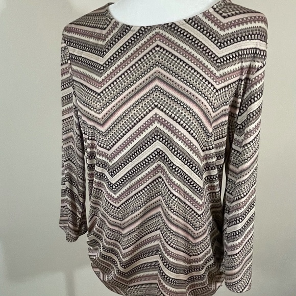 Travelers by Chico’s sz sz 1 top knit zigzag print - Picture 5 of 12